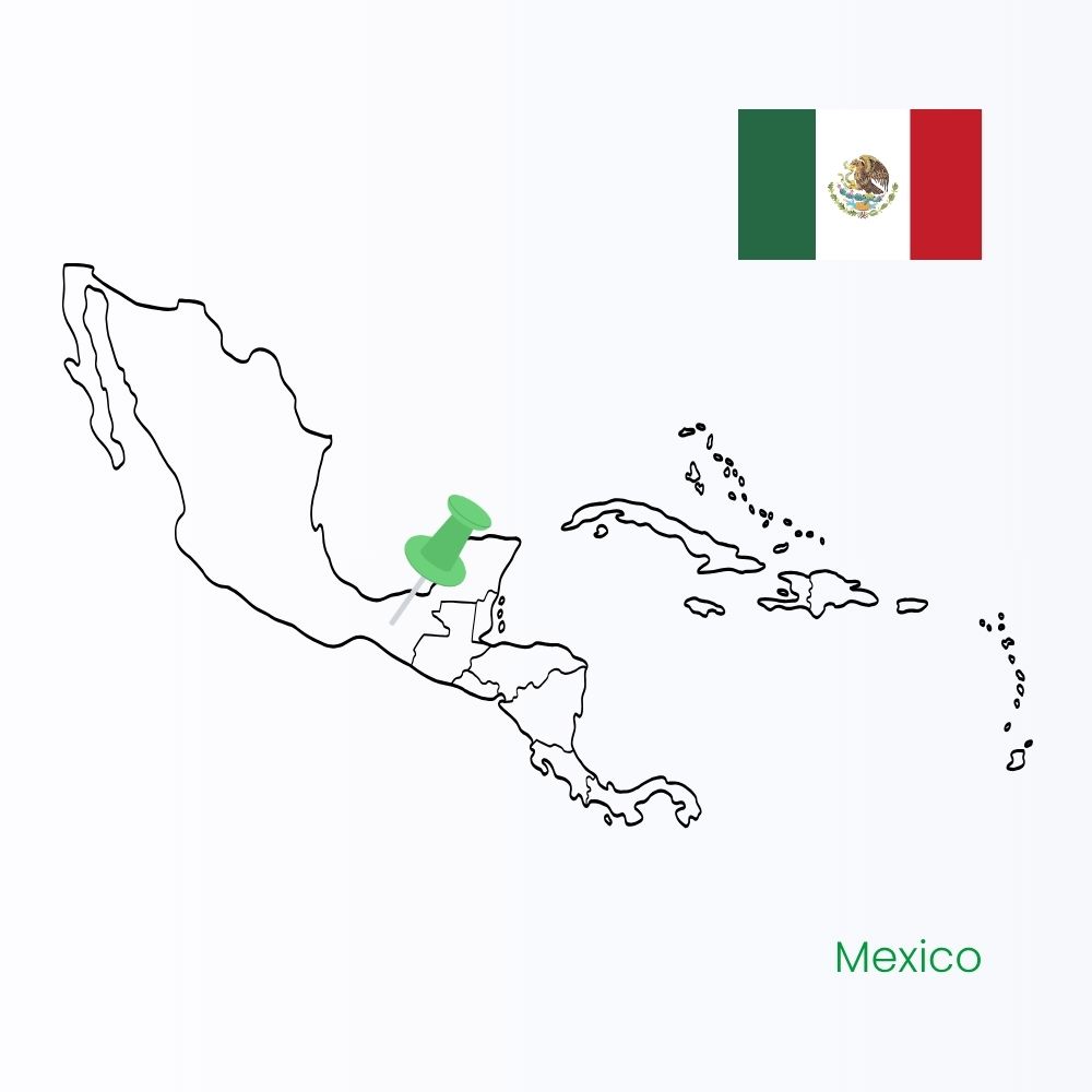 Mapa Střední Amerika